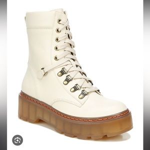 Circus by Sam Edelman off white combat boots size 8